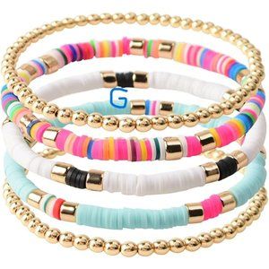 New Surfer Heishi Clay Bead Bracelets for Women Bohemian Stackable Evil …